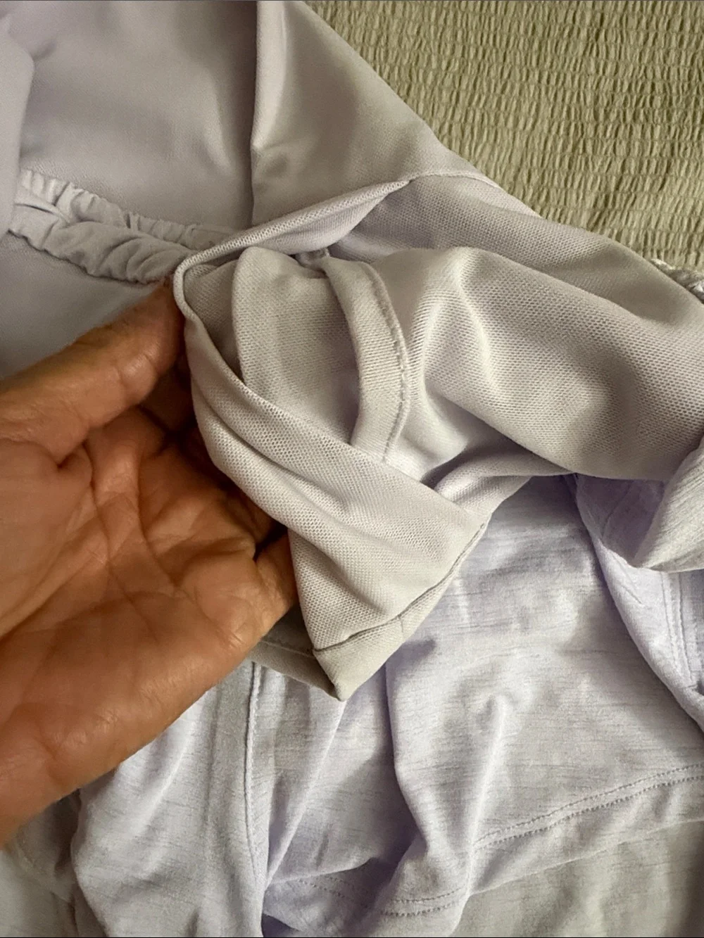 Free People LIGHT AS AIR HIGH WAIST RUNNING SHORTS IN Lavender
